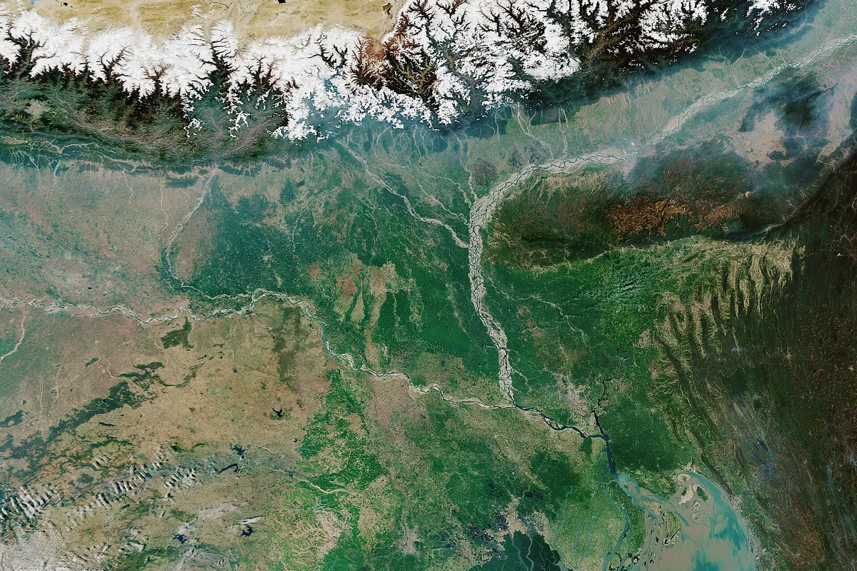 The Ganges–Brahmaputra delta seen from space